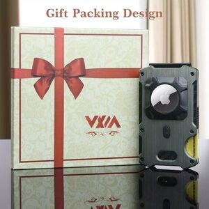 VXIA Metal Wallet with Apple Logo